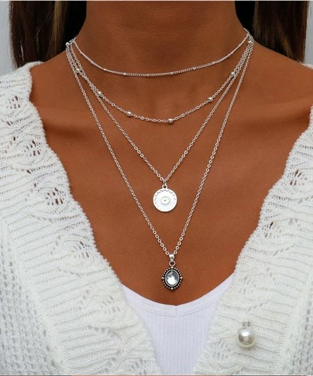 Deals βοΈ Don't AsK Silvertone & Crystal Four Layered Necklace For π© Women π 3 Deals βοΈ Don't AsK Silvertone & Crystal Four Layered Necklace For π© Women π
