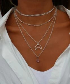 Best reviews of 😍 Don't AsK Silvertone & Crystal Open Crescent Moon Layered Necklace For 👩 Women 🛒