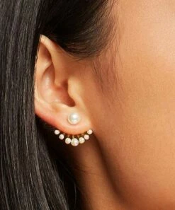 Best reviews of 🥰 Don't AsK Imitation Pearl & Goldtone Fan Stud Earrings For 👩 Women 🤩